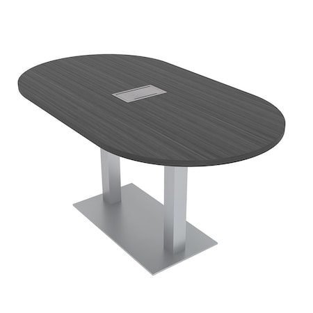 Skutchi Designs 33.5 in W, 69.5 in L, 29 in H, Engineered Wood Top, Grey HAR-RAC-34X70-DOU-ELEC-ASINNIGHT